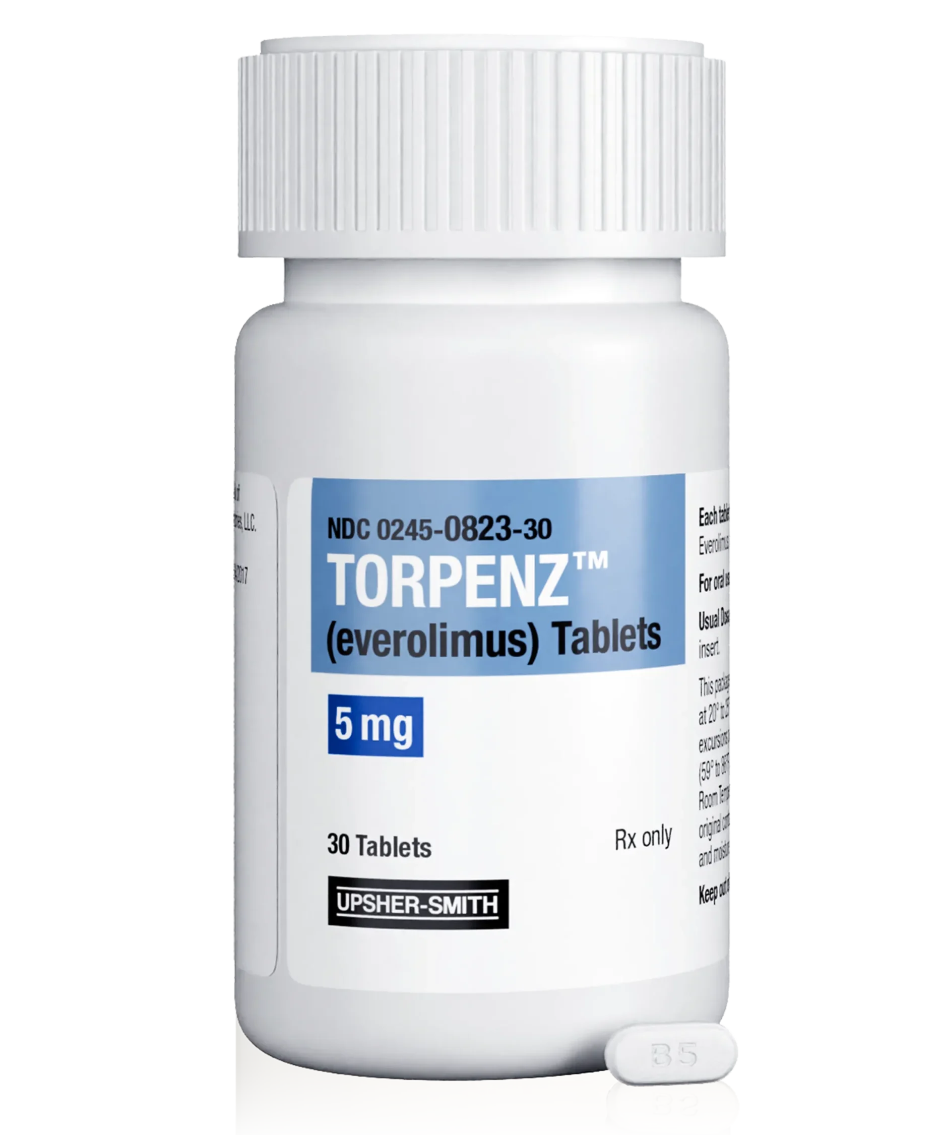 TORPENZ™ (everolimus) Tablets Bottle and Tablet photo