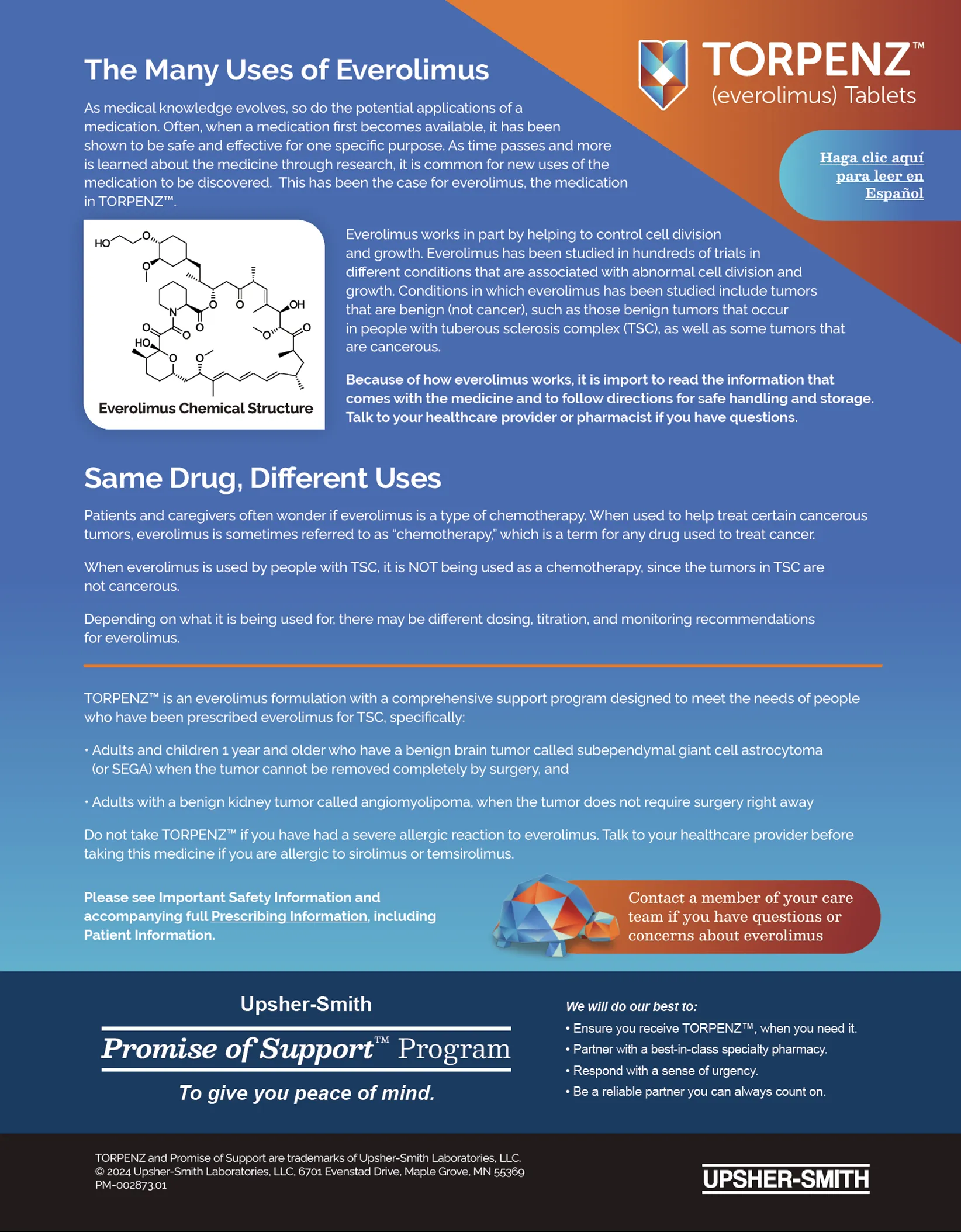 Many Uses of Everolimus information sheet